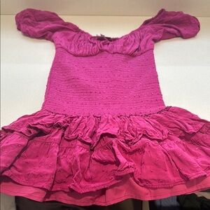 Pink Off-Shoulder Dress - Sky to Moon - size small